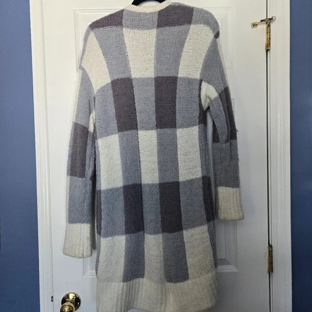 Monteau Buffalo Plaid Open-Front Cardigan - Picture 2 of 2